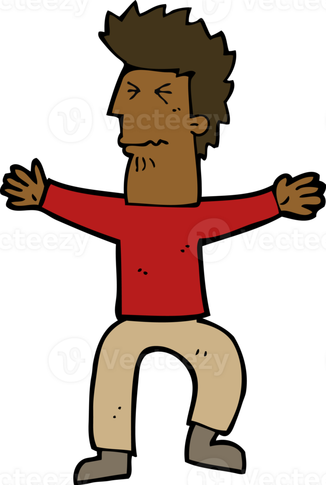 Cartoon gestresster Mann png