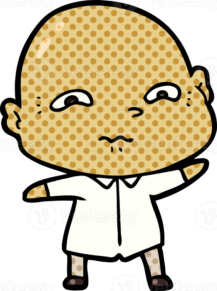 cartoon nervous man png