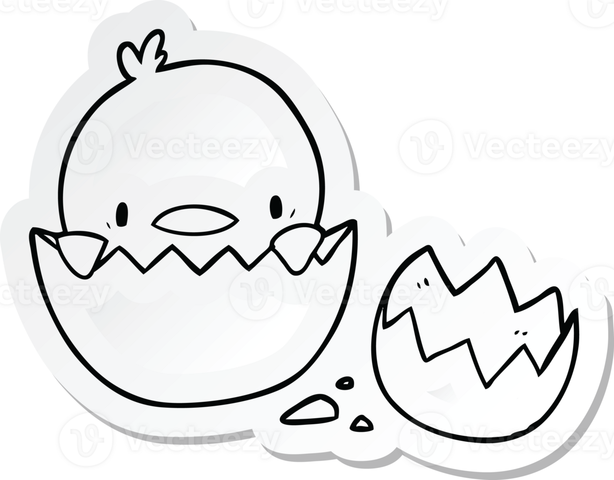 sticker of a cartoon chick png