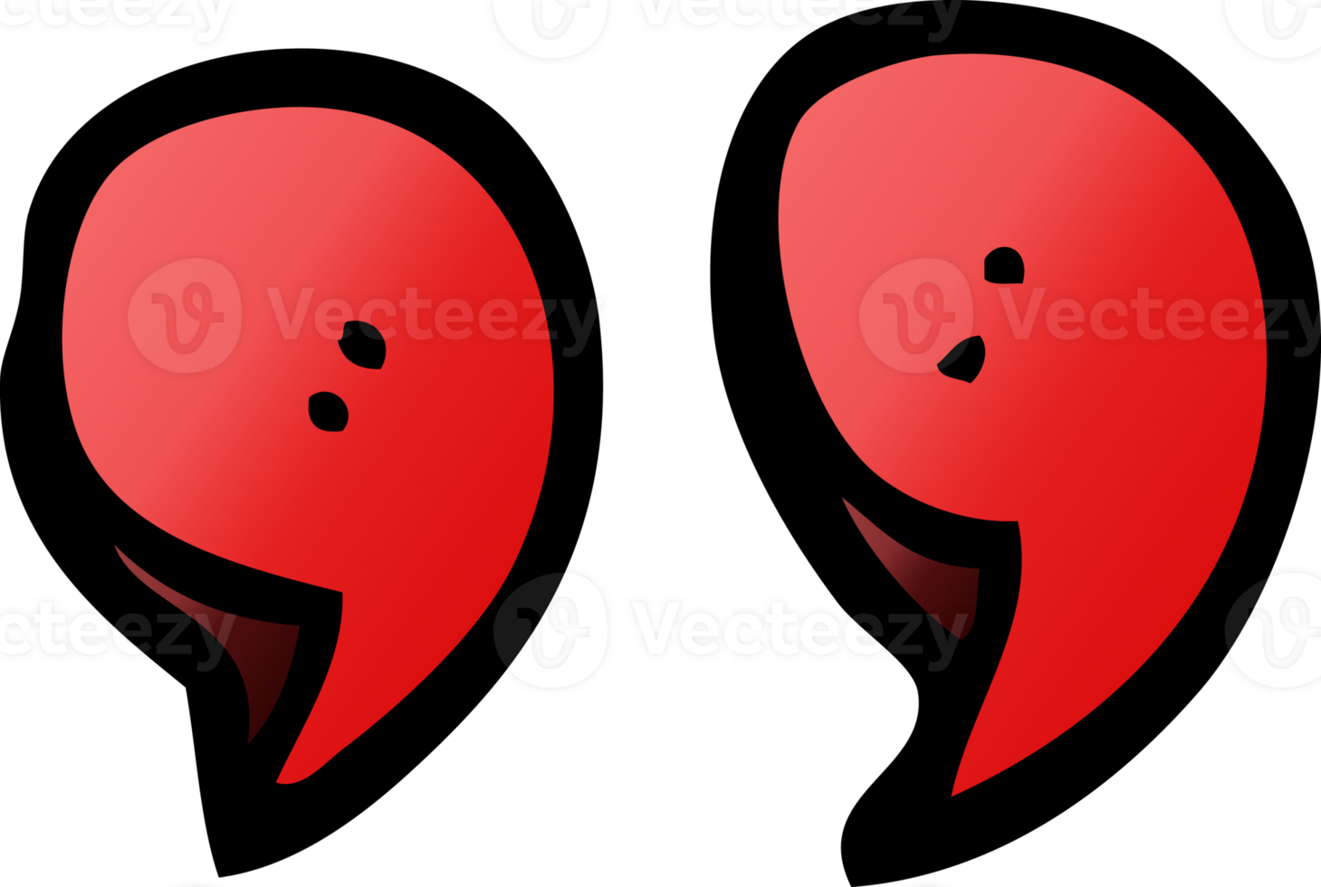 cartoon doodle quotation marks png