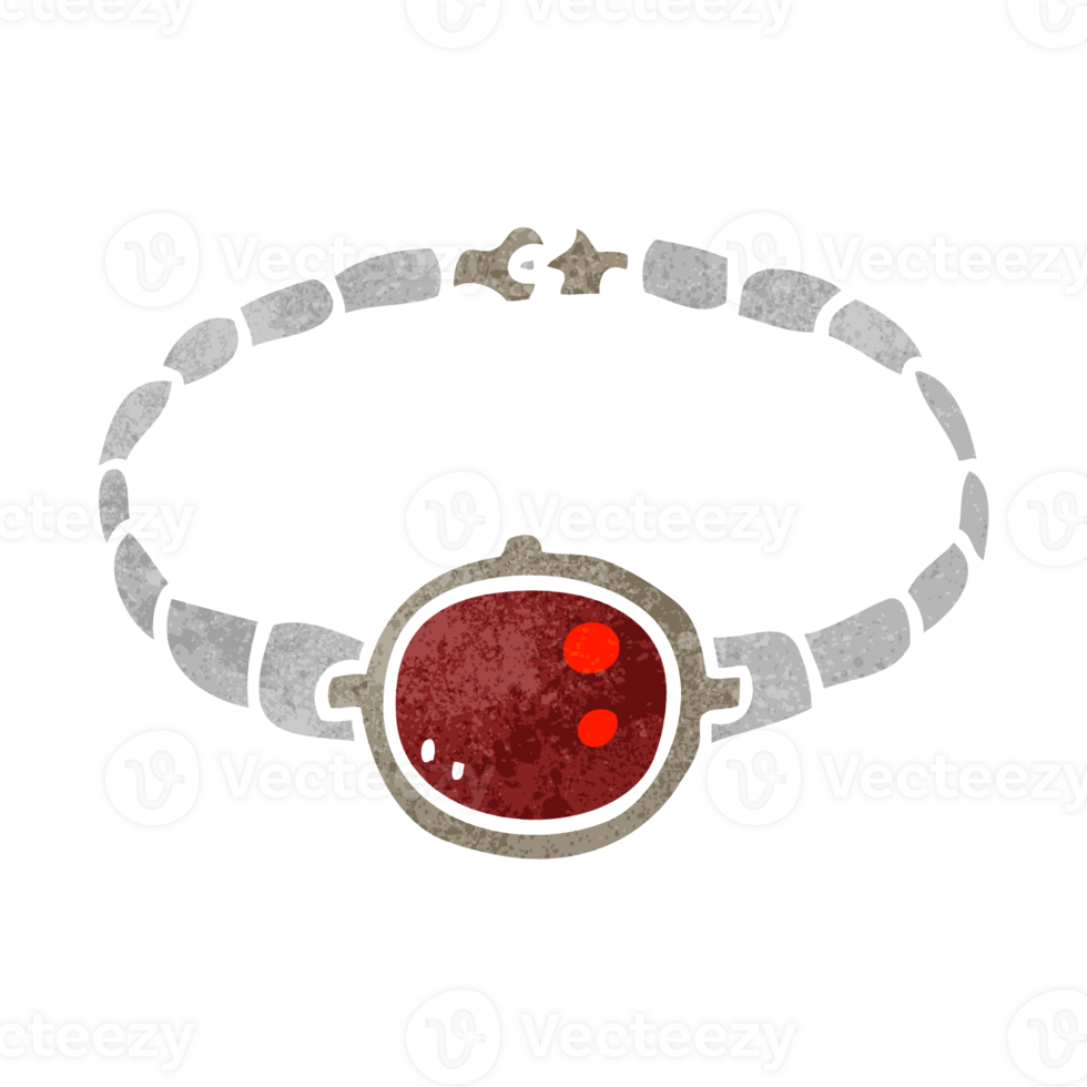 hand retro cartoon ruby bracelet png