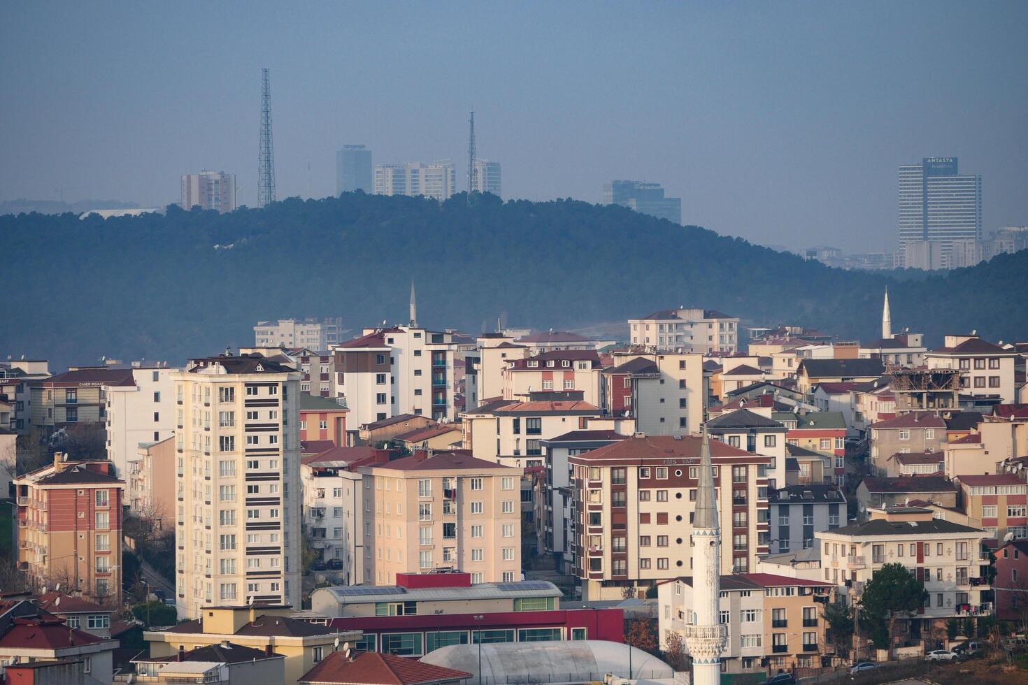 turkey istanbul 23 june 2023. Arial View of Istanbul residential buildings photo
