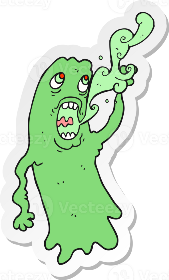 sticker of a cartoon ghost png