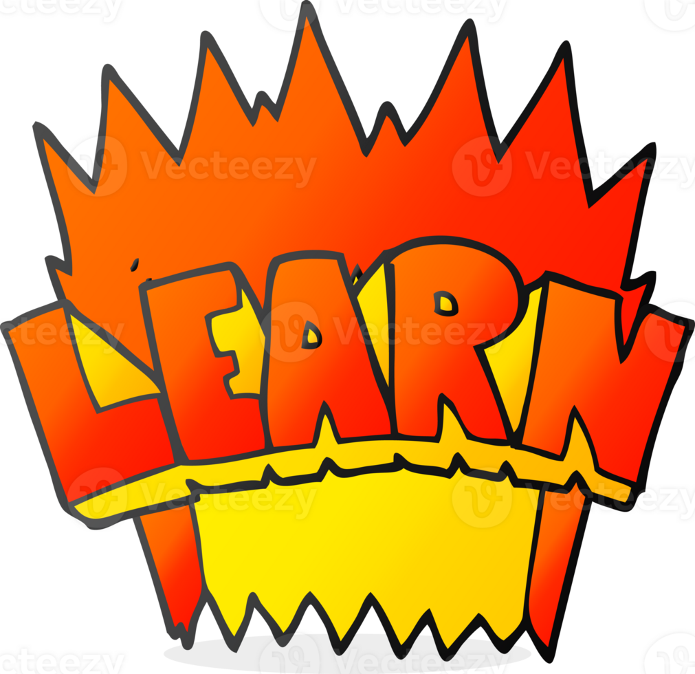 hand drawn cartoon learn symbol png