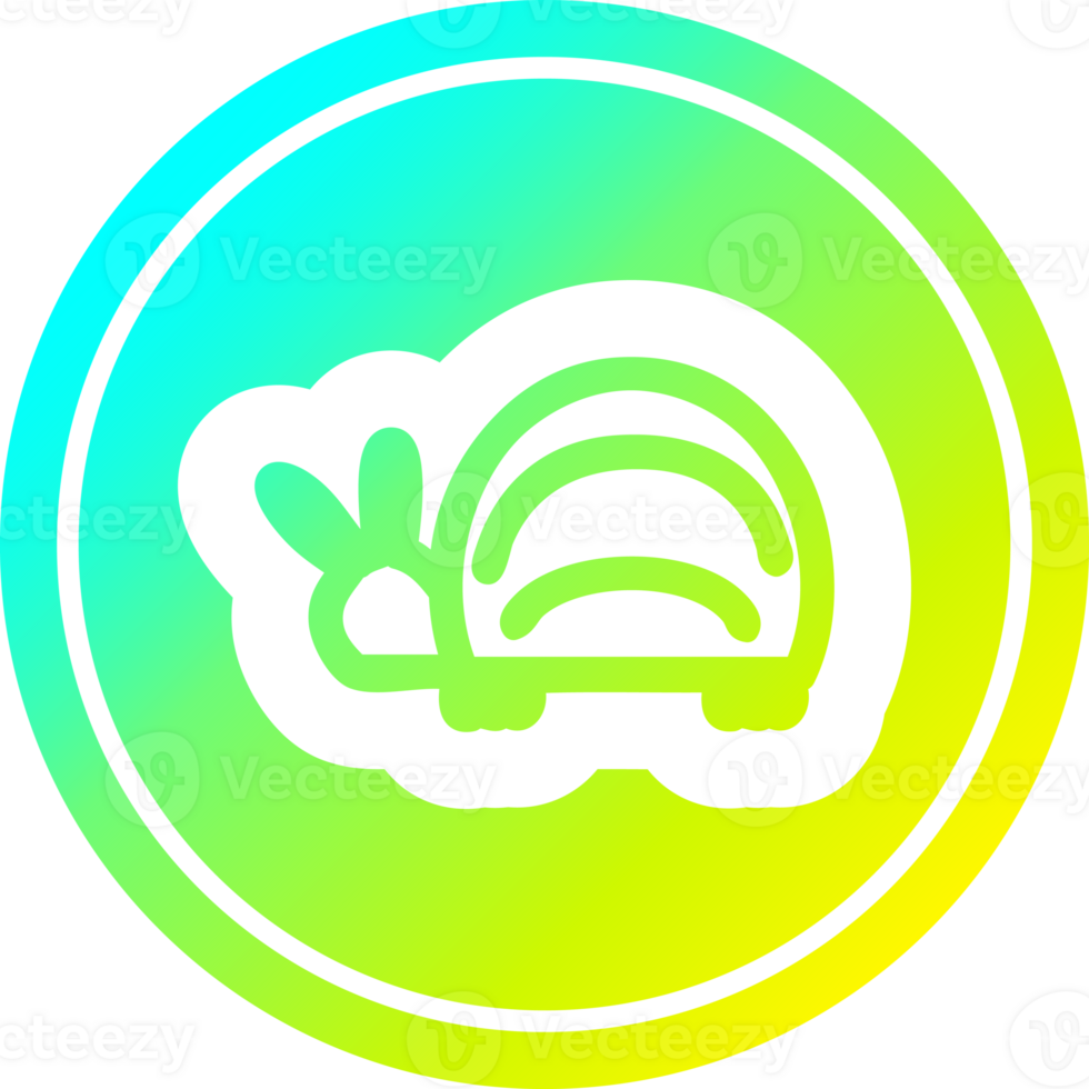 cute beetle circular icon with cool gradient finish png