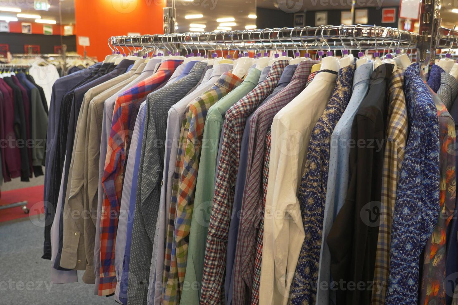 Row of Shirts in a store in istanbul . photo