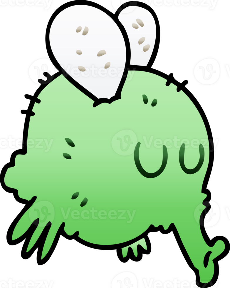 gradient shaded quirky cartoon fly png