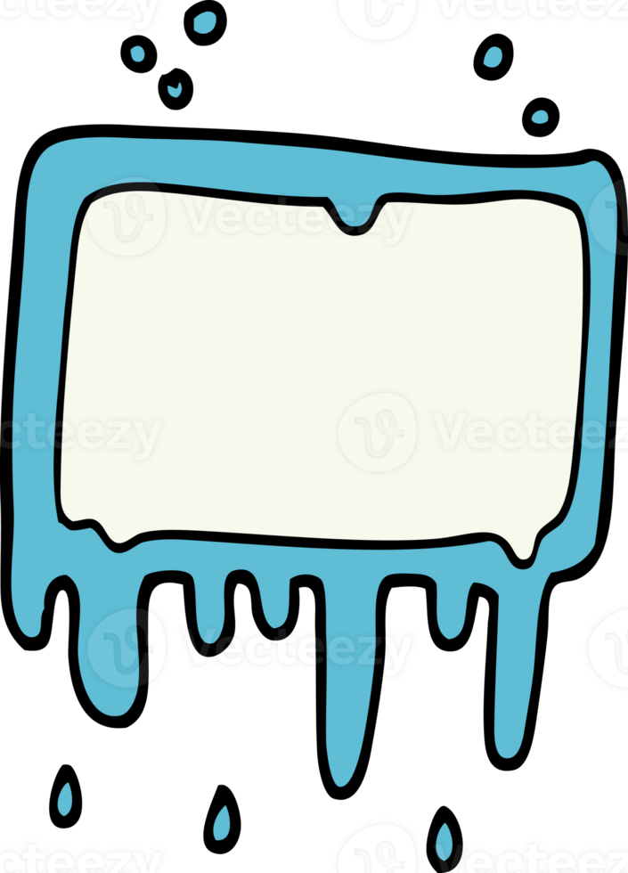cartoon doodle dripping banner png