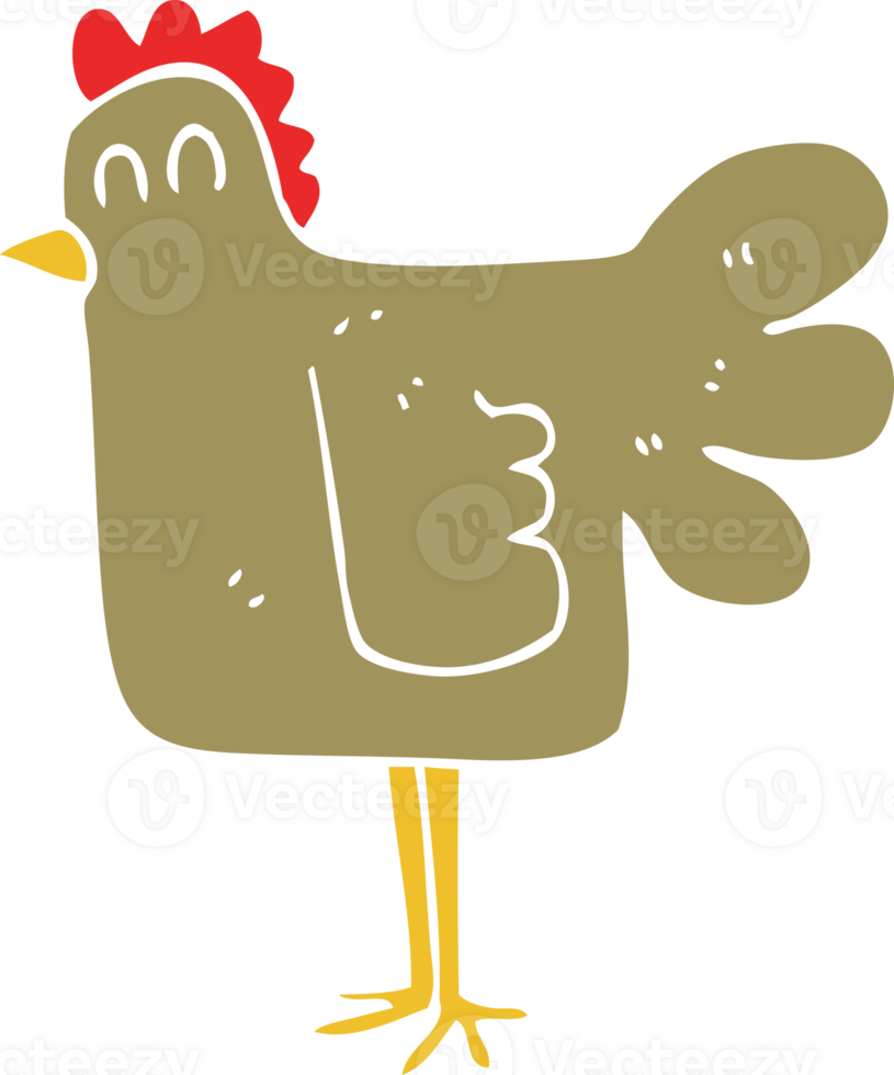 flat color illustration of chicken png