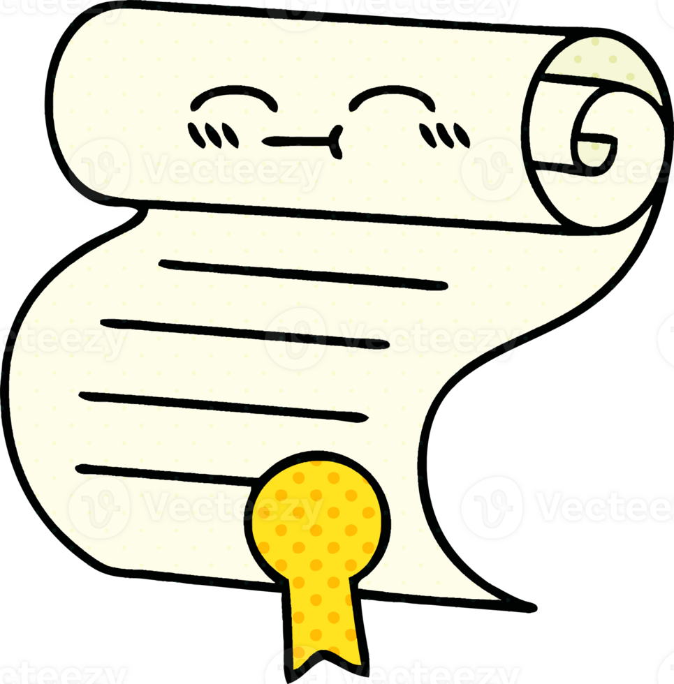 comic book style cartoon of a contract png