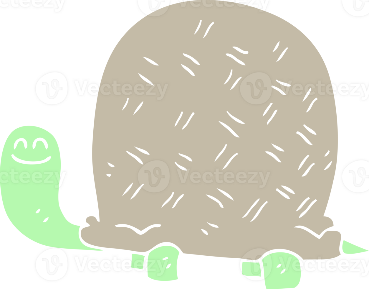 flat color illustration of tortoise png