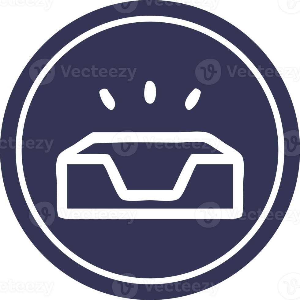 empty in tray circular icon symbol png