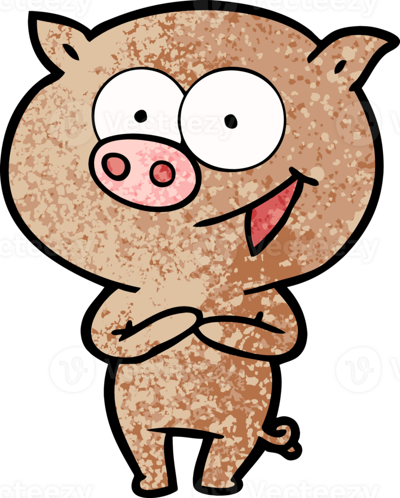 cheerful pig cartoon png