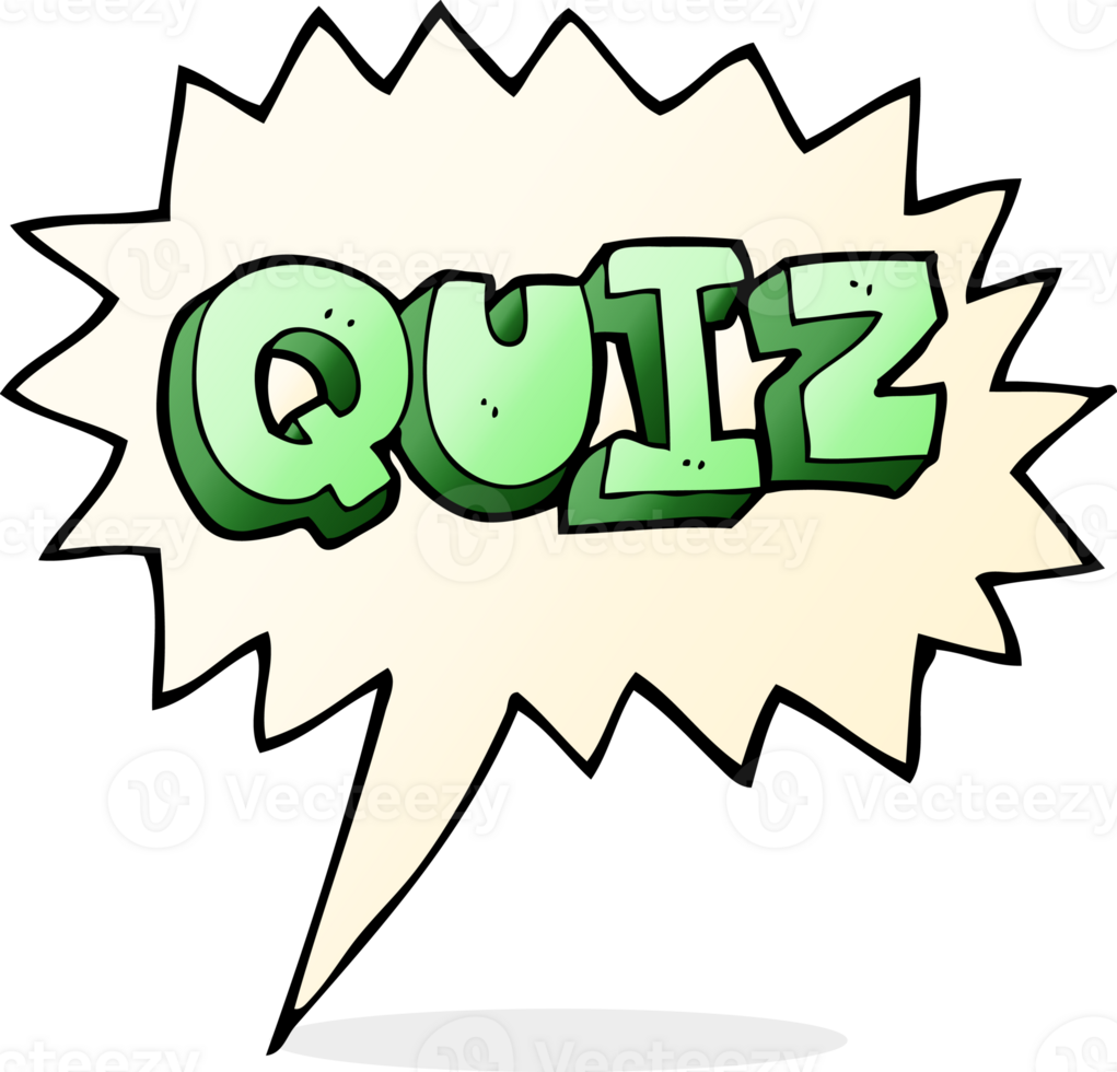 cartoon quiz sign with speech bubble png