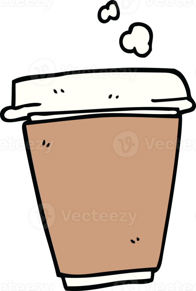 cartoon doodle coffee cup png