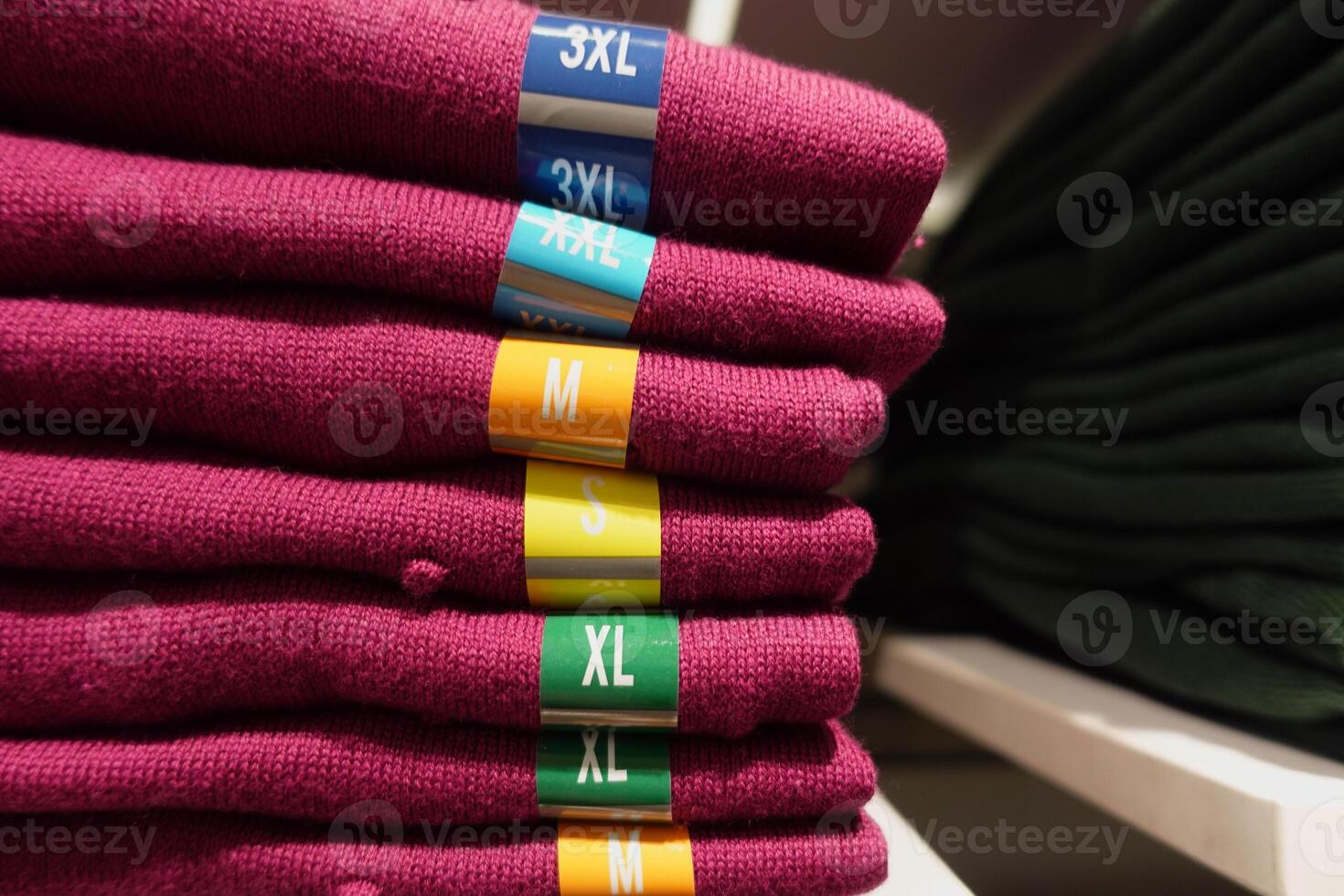 different size of clothing label tag photo