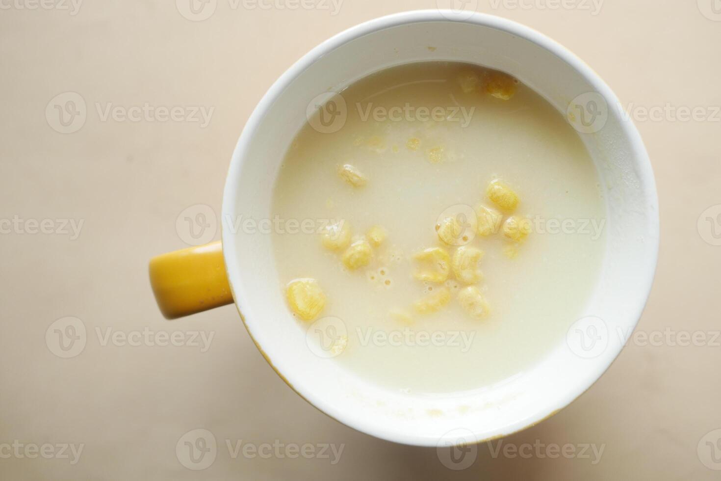 instant cup soup in a mug on table photo