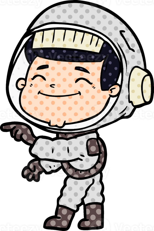 happy cartoon astronaut png
