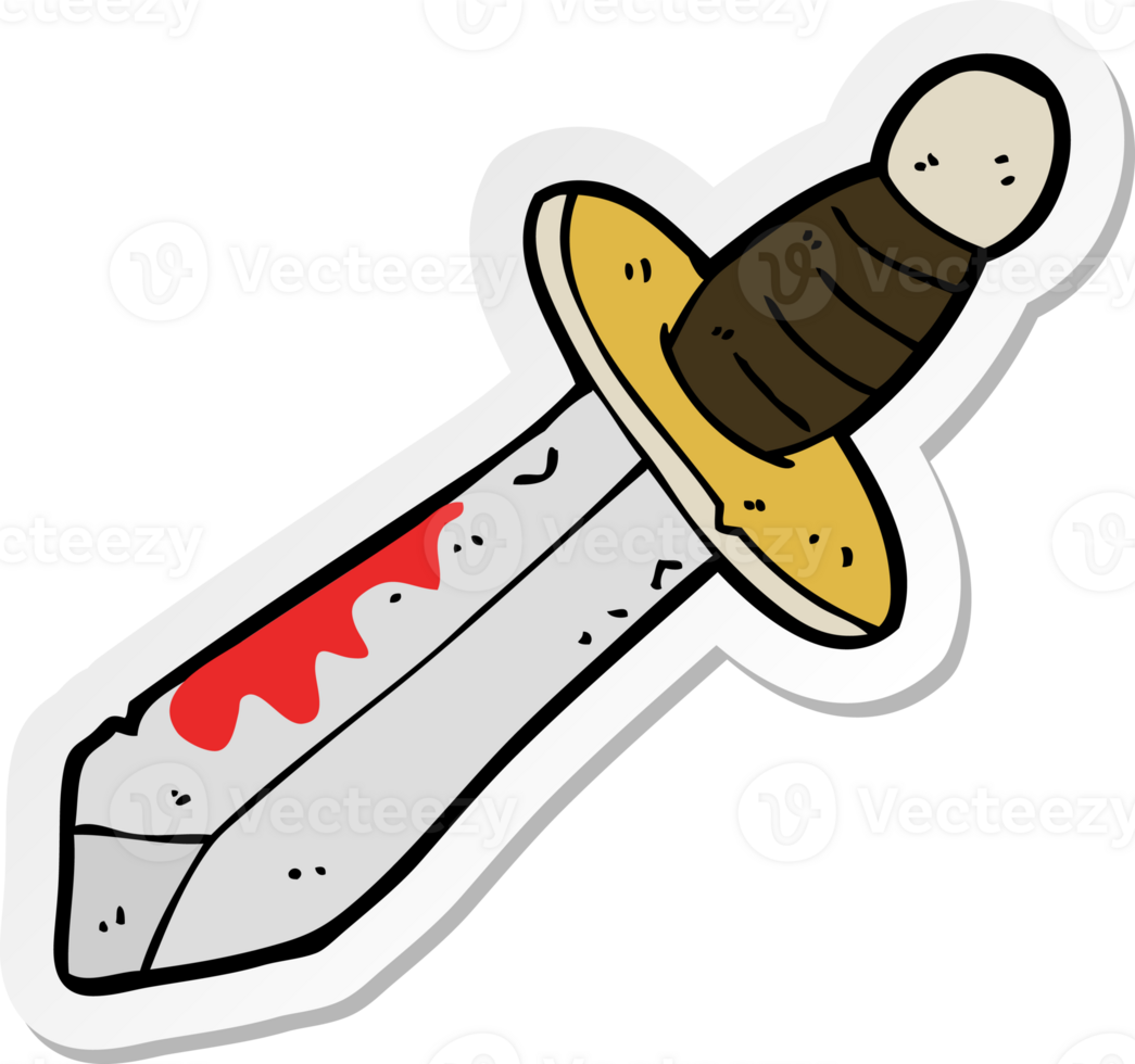 sticker of a cartoon sword png