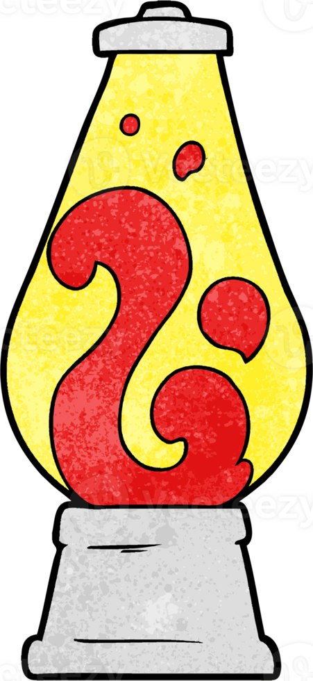 cartoon retro lava lamp png