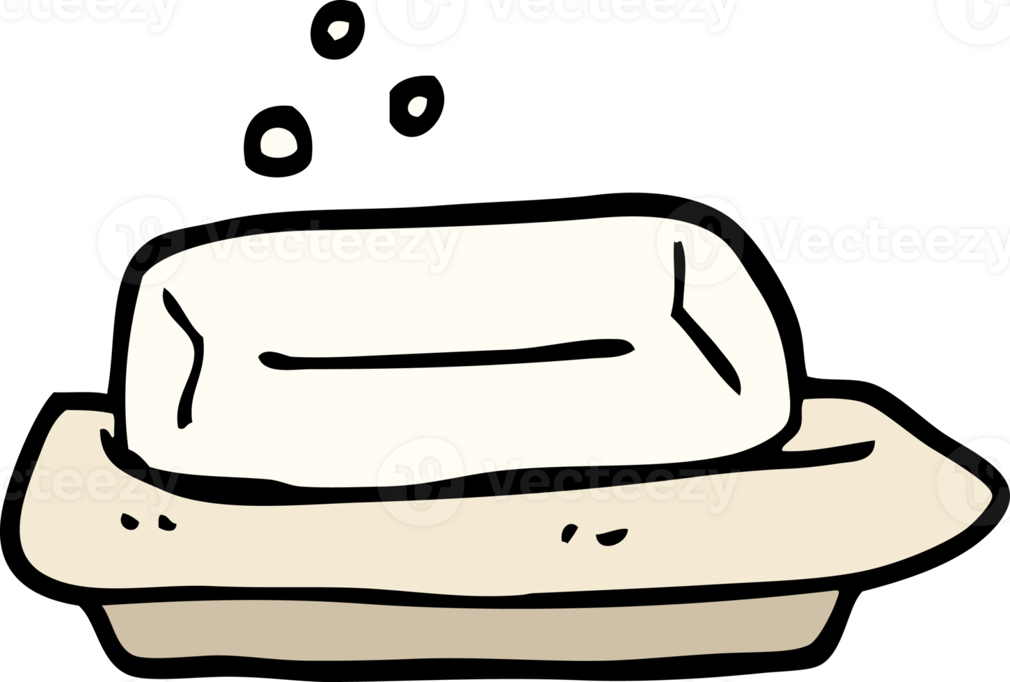 hand drawn doodle style cartoon soap and dish png
