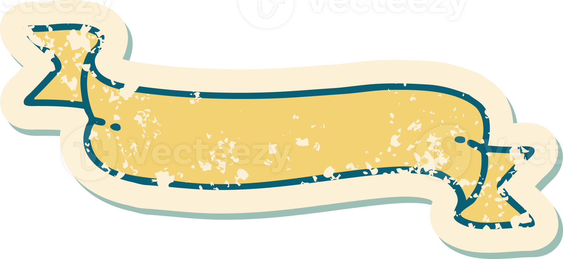 iconic distressed sticker tattoo style image of a banner png