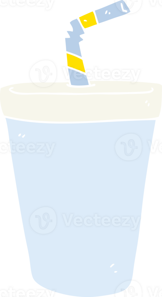 flat color illustration of soda png