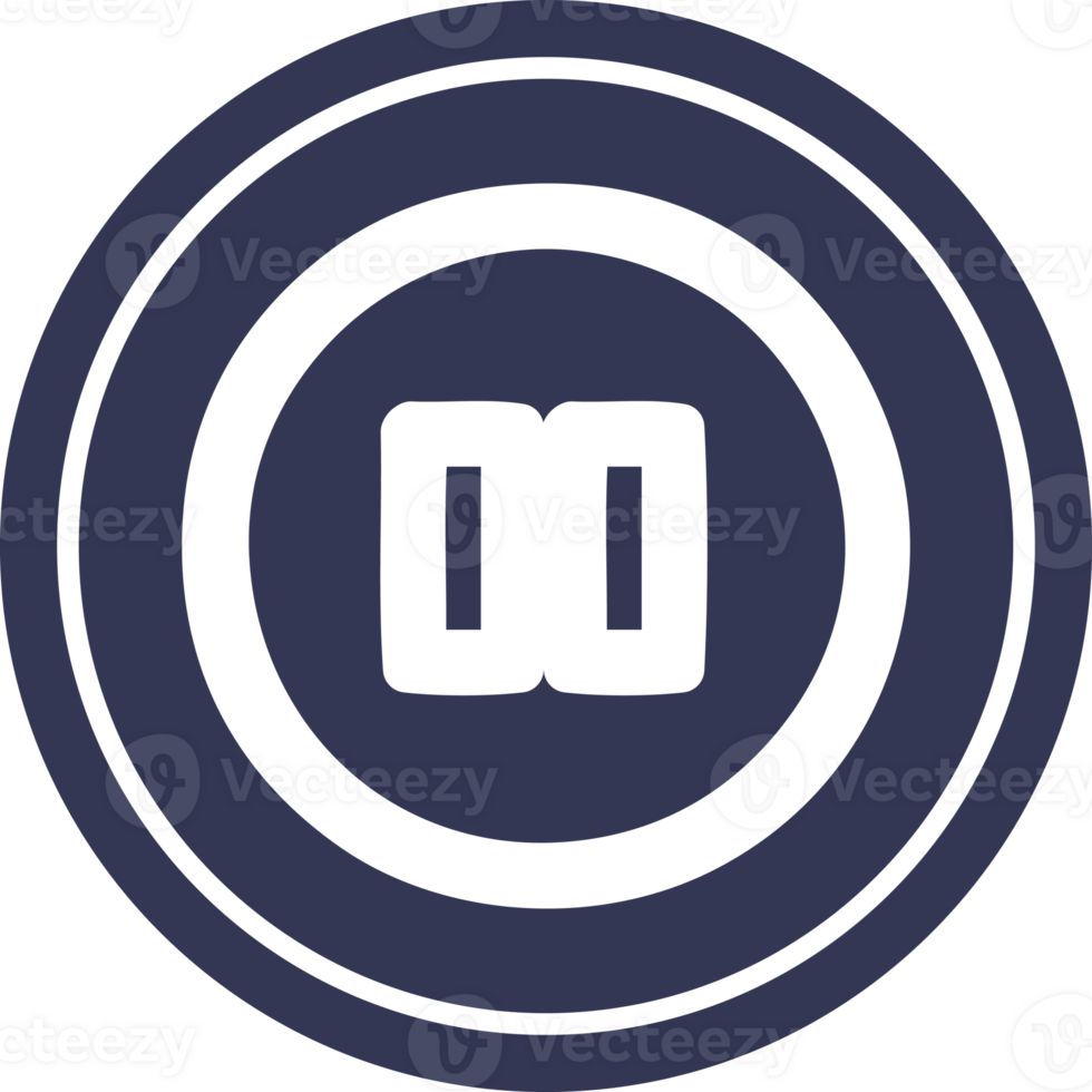 pause button circular icon symbol png