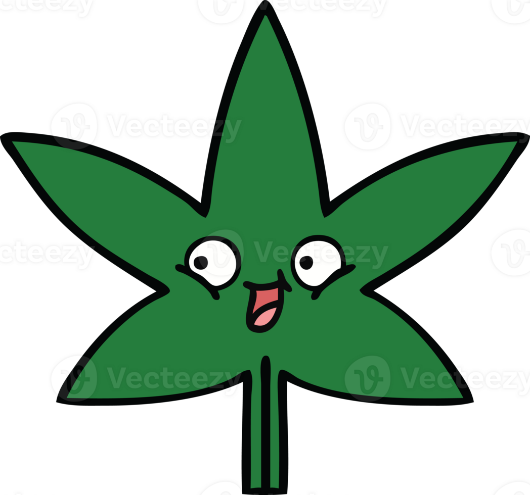 cute cartoon of a marijuana leaf png