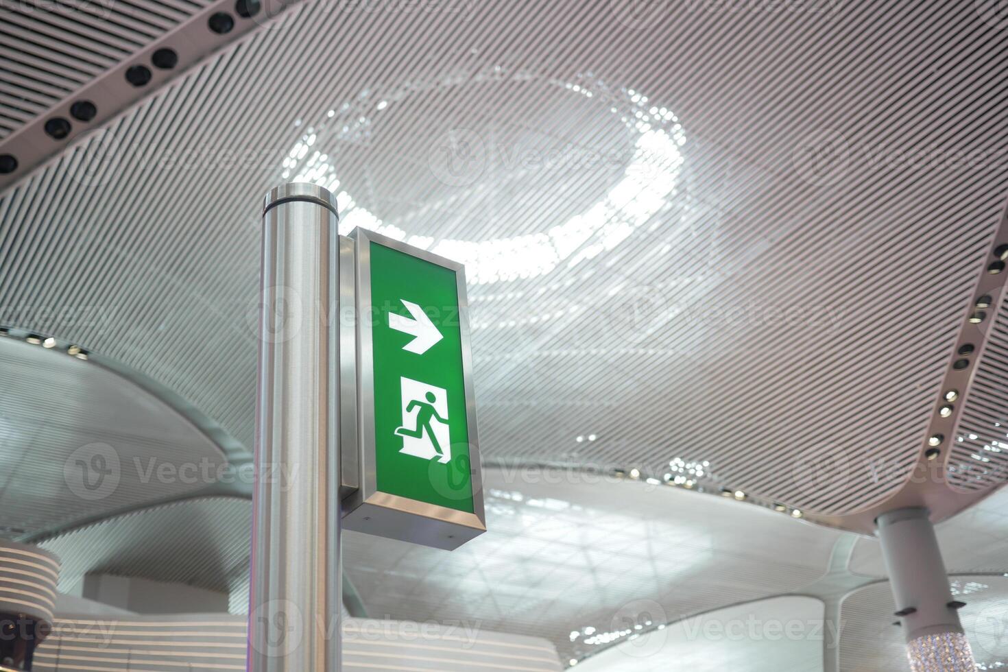 emergency exit door at super market , photo