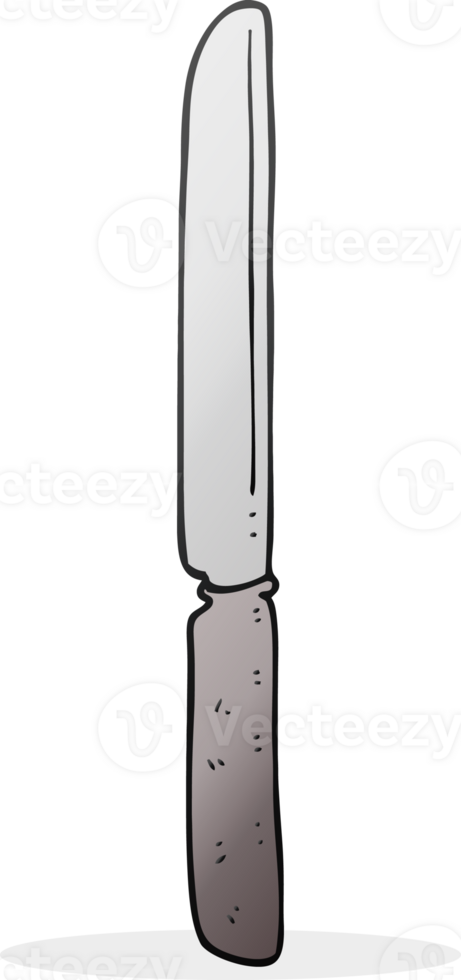 hand drawn cartoon cutlery knife png