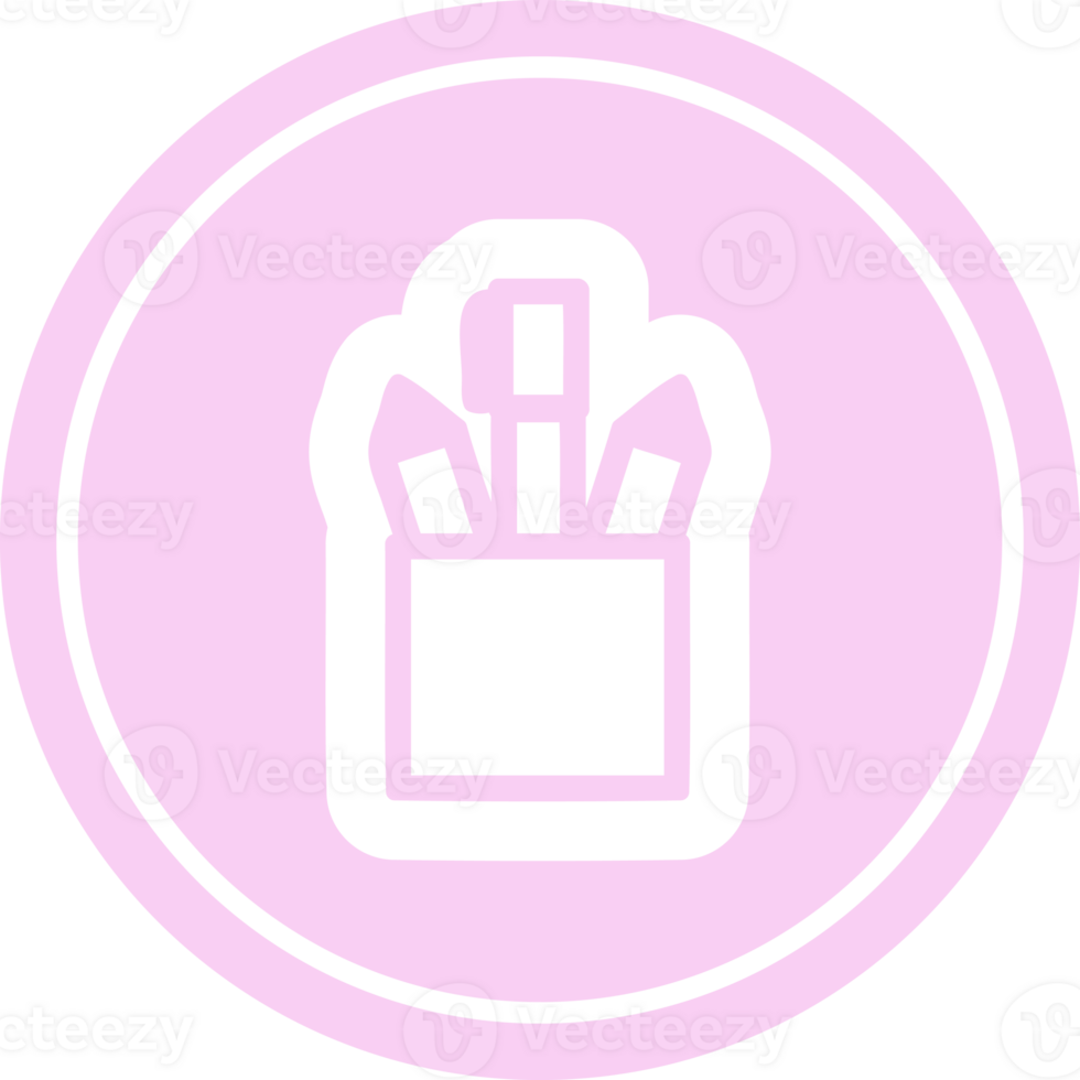 pencil pot circular icon symbol png