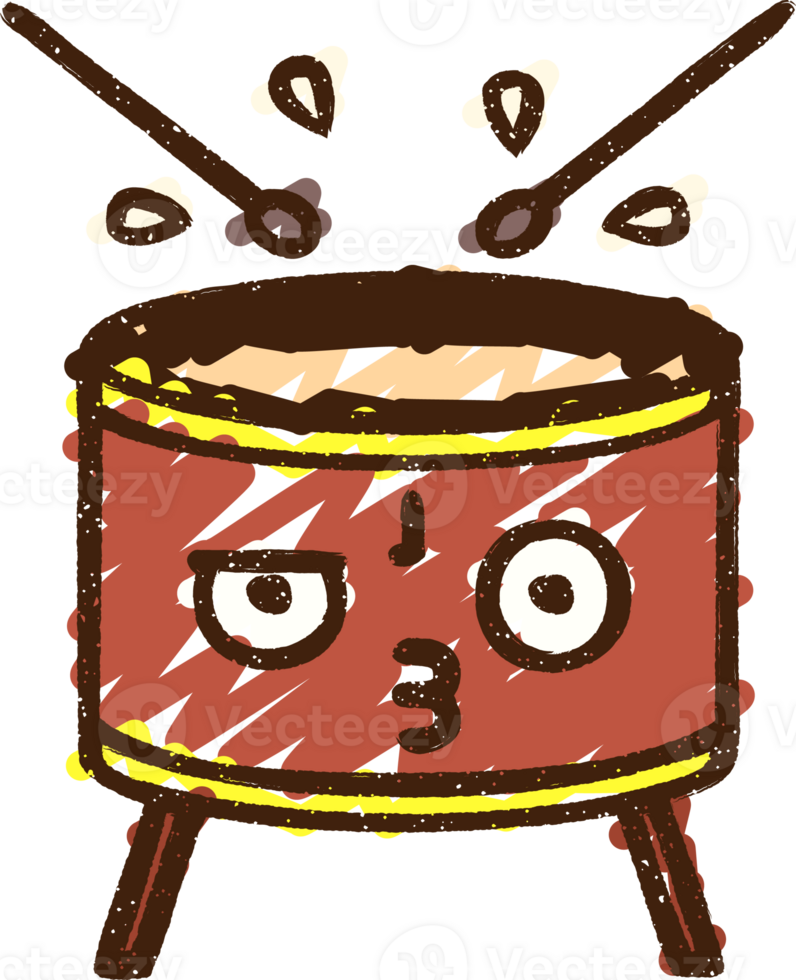 Beating Drum Chalk Drawing png