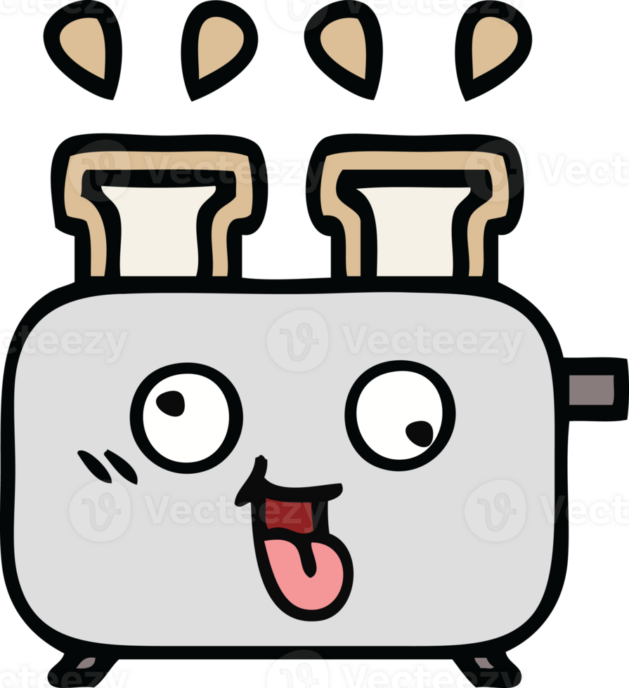 cute cartoon of a of a toaster png