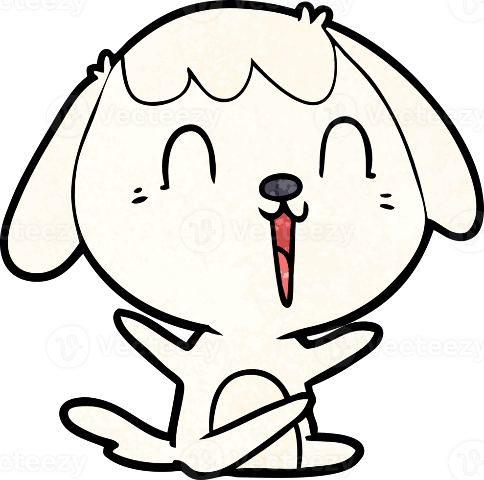 cute cartoon dog crying png