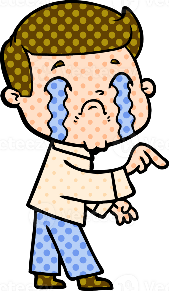 cartoon man crying png