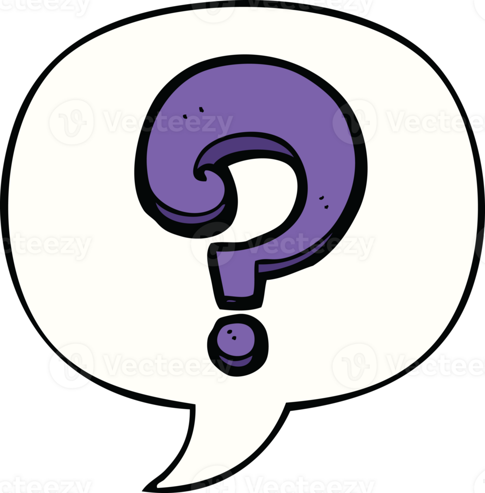 cartoon question mark with speech bubble png