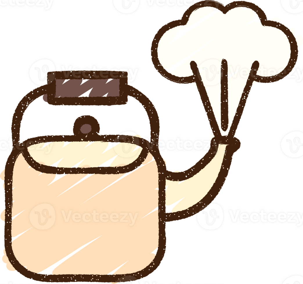 Boiling Kettle Chalk Drawing png