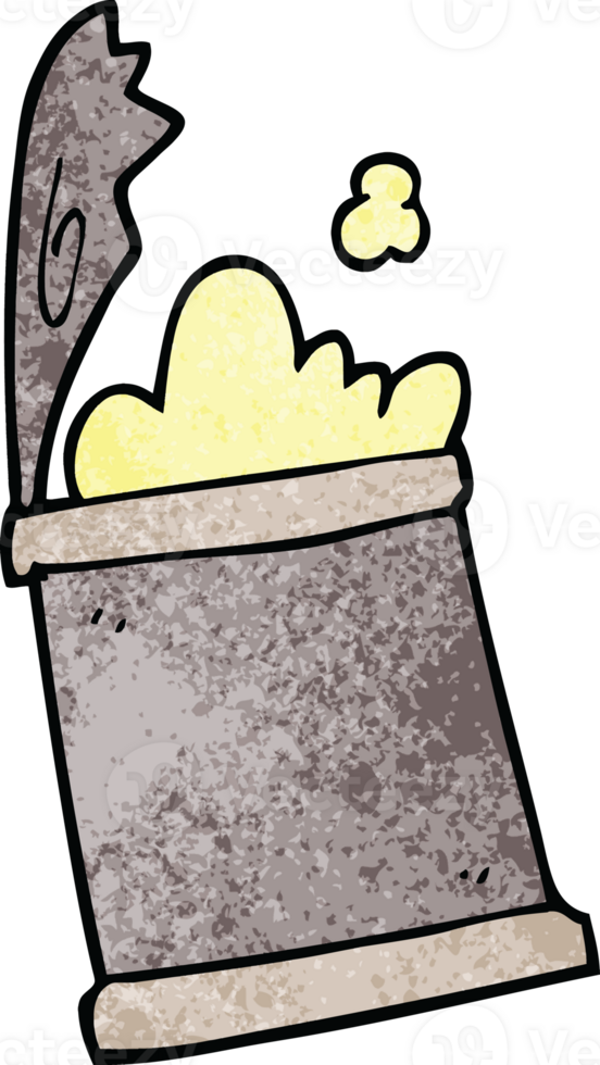 cartoon doodle open can of food png