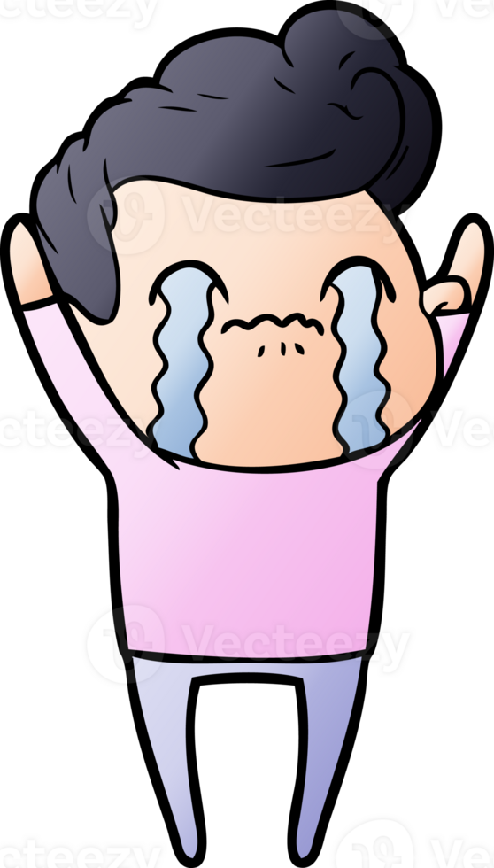 cartoon man crying png