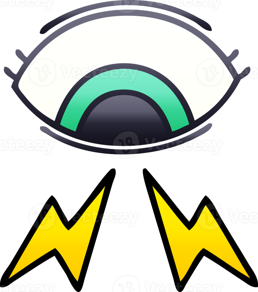 gradient shaded cartoon of a mystic eye png