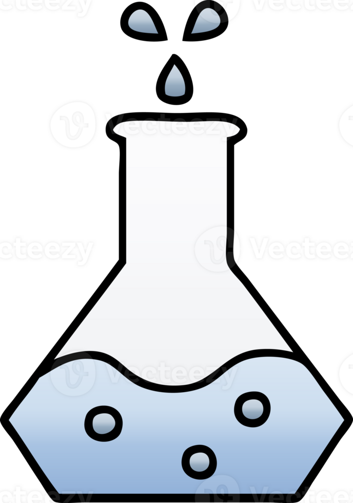 gradient shaded cartoon of a science experiment png
