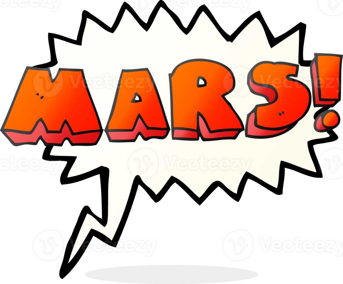 hand drawn speech bubble cartoon Mars text symbol png