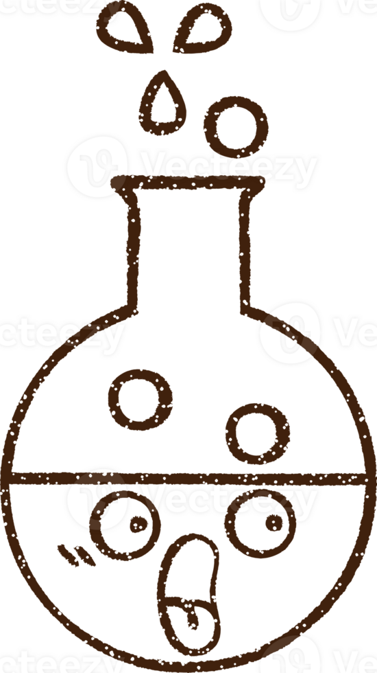 Science Experiment Charcoal Drawing png