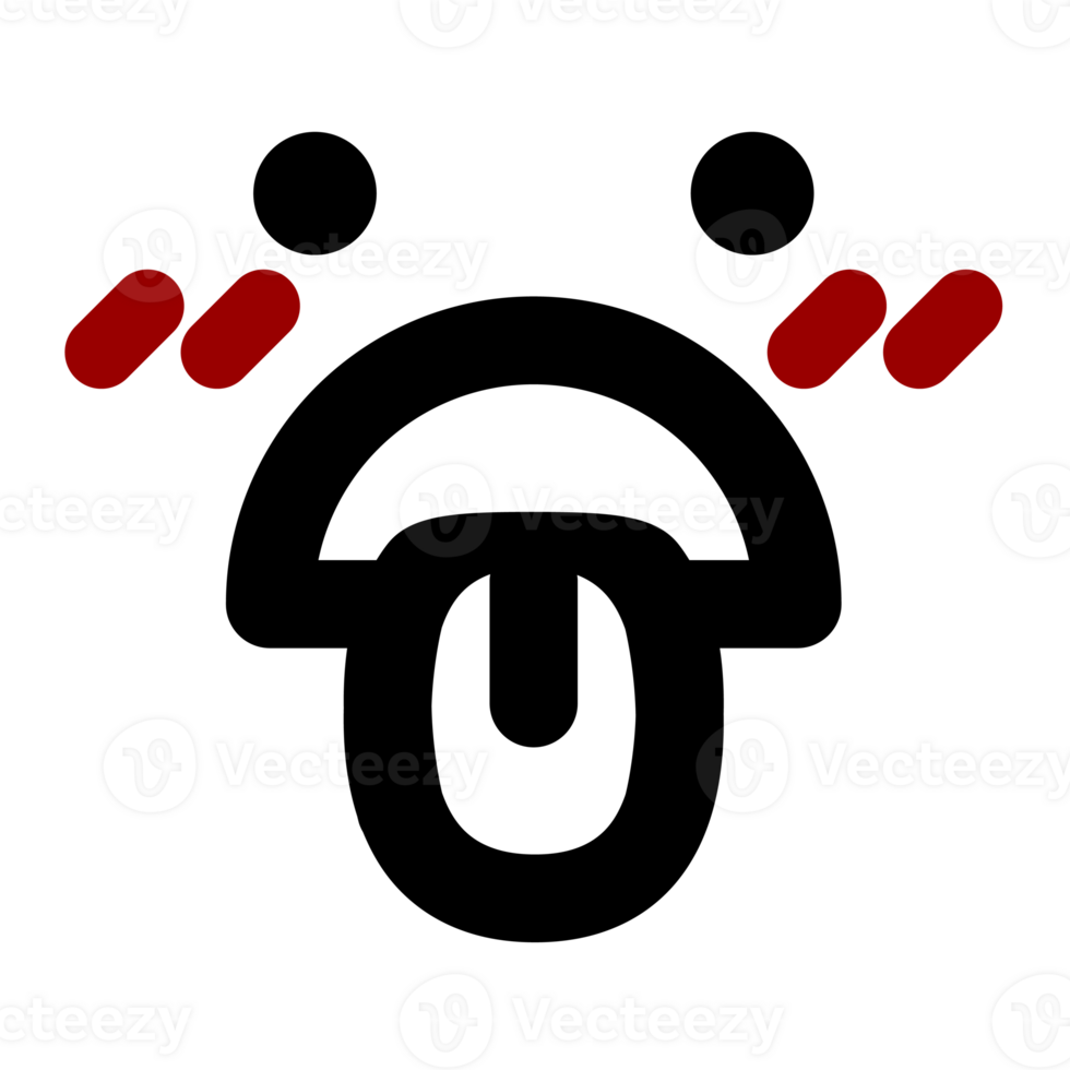 shocked face icon sticking out tongue png