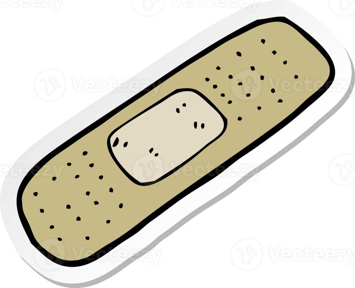 sticker of a cartoon medical plaster png