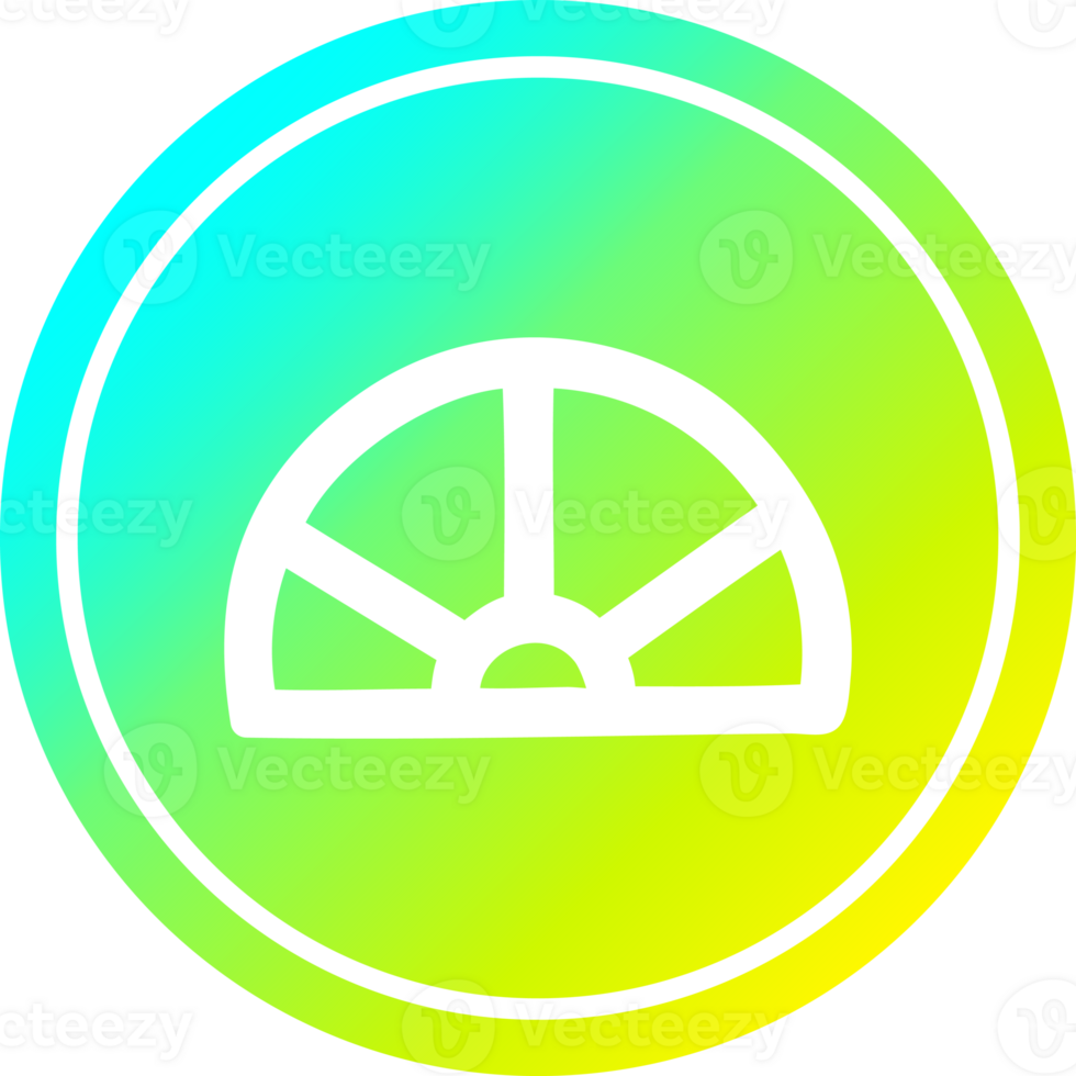goniometro matematica attrezzatura circolare icona con freddo pendenza finire png