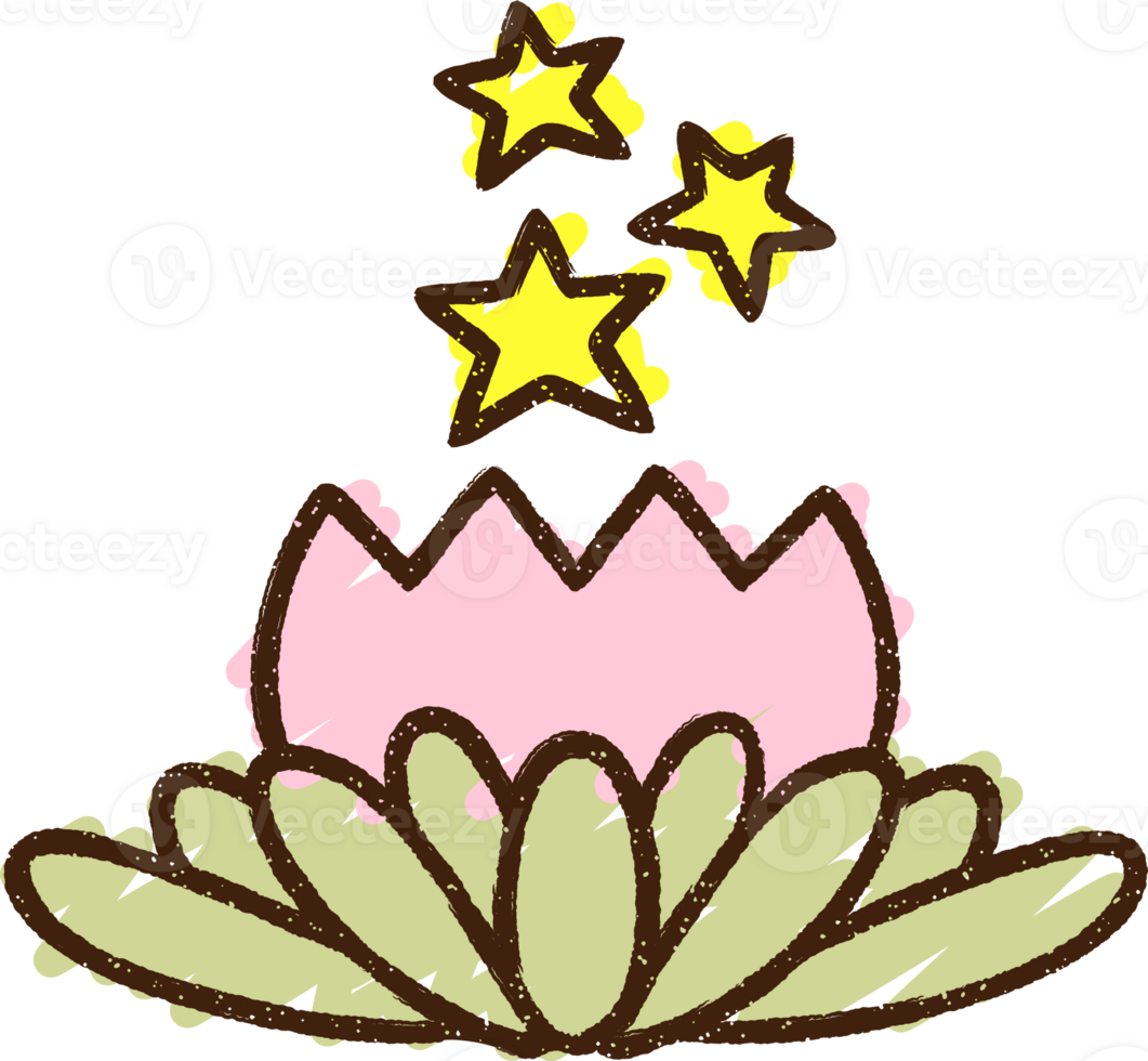 Lotus Flower Chalk Drawing png