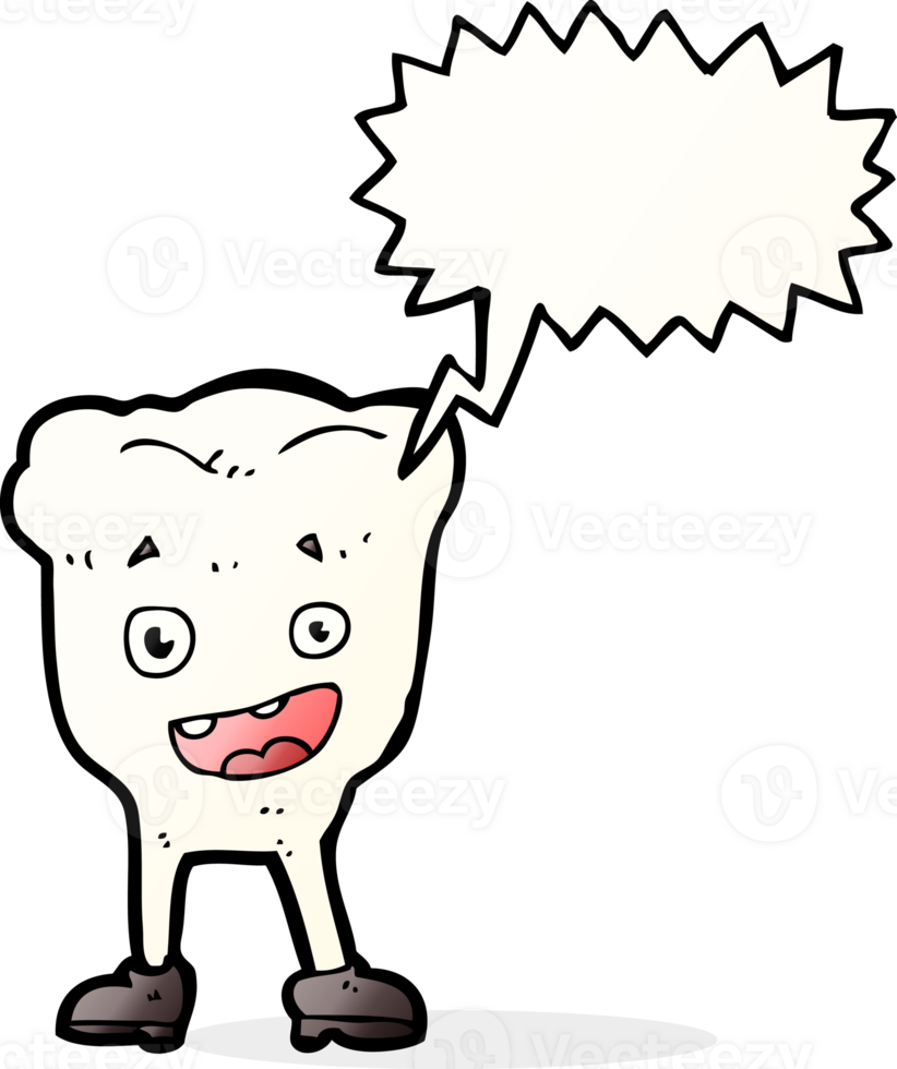 cartoon tooth with speech bubble png