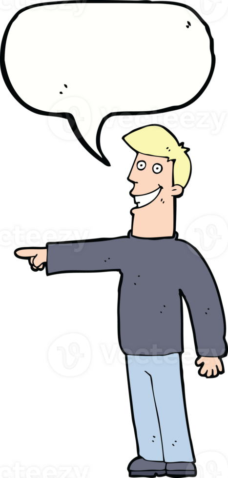cartoon pointing man with speech bubble png